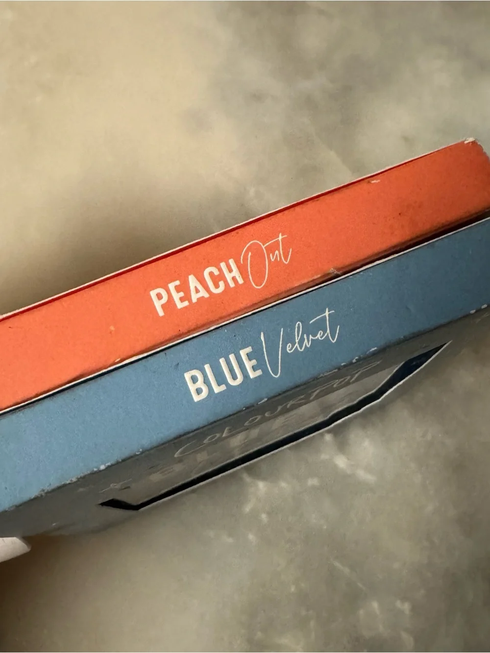 ColourPop Pressed Powder Eyeshadow Makeup Palette - Peach Out & Blue Velvet Lot